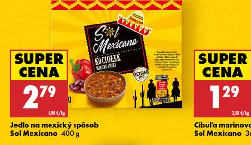 Sol Mexicano jedlo na mexický spôsob