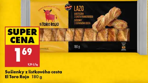 Sušienky z lístkového cesta El Toro Rojo