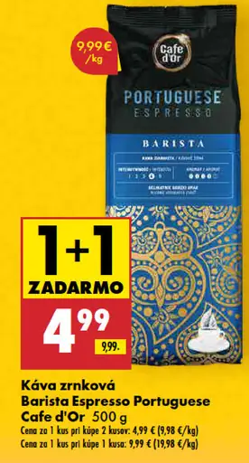 Cafe d’Or Portuguese Espresso Barista káva zrnková