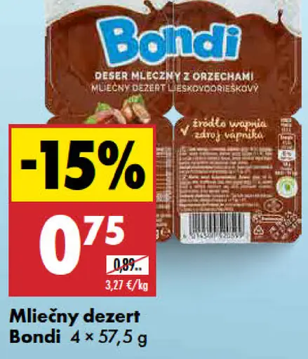 Bondi mliečny dezert s orieškami