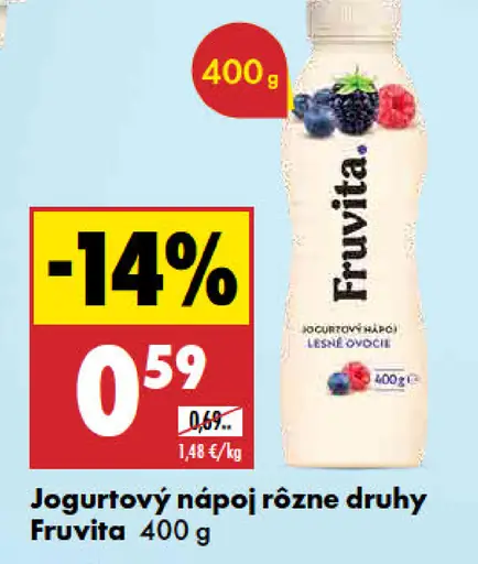 Fruvita Jogurtový nápoj rôzne druhy