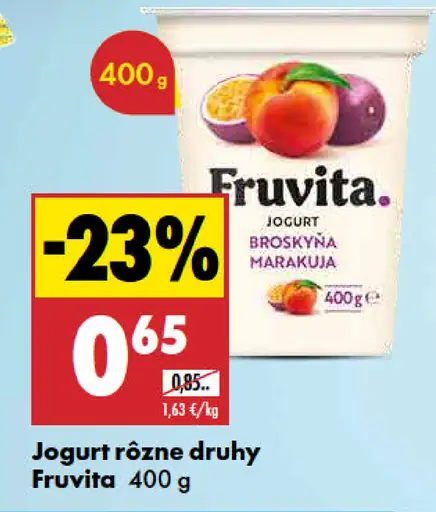 Fruvita jogurt rôzne druhy