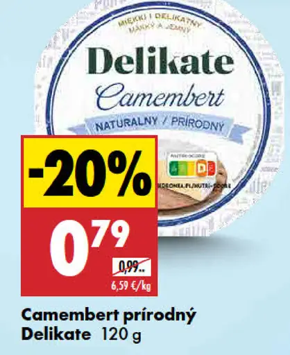 Camembert prírodný Delikate