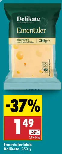 Emmentáler blok Delikate