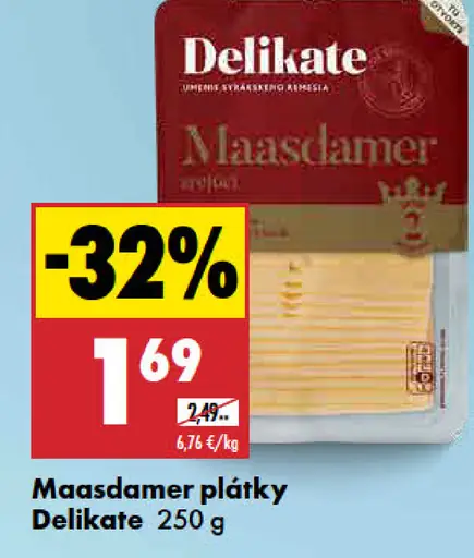 Maasdamer plátky Delikate