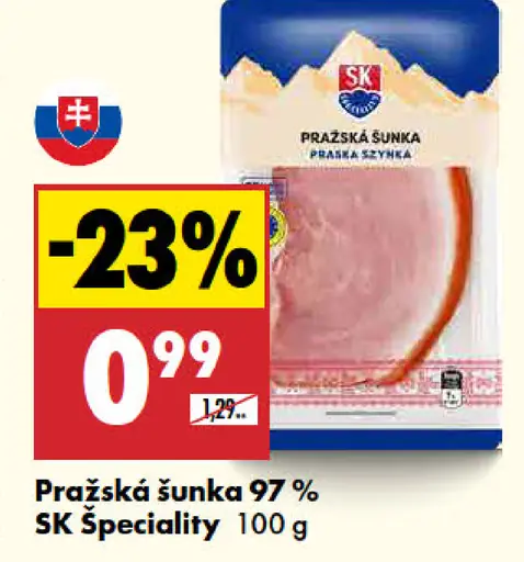 Pražská šunka 97% SK Špeciality