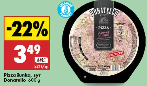 Donatello Pizza šunka syr