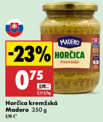 Horčica kremžská Madero