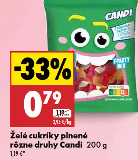 Candi Želé cukríky rôzne druhy