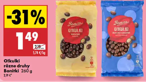 O!kulki rôzne druhy Bonitki