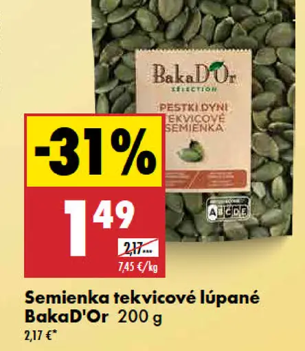Baka'D'Or lúpané tekvicové semienka