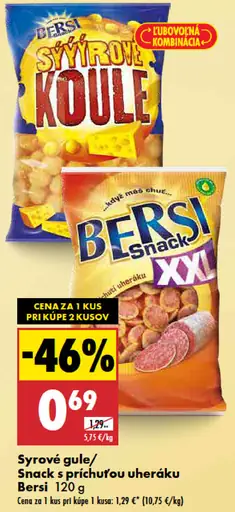 Bersi syrové gule s príchuťou uherskej salámy