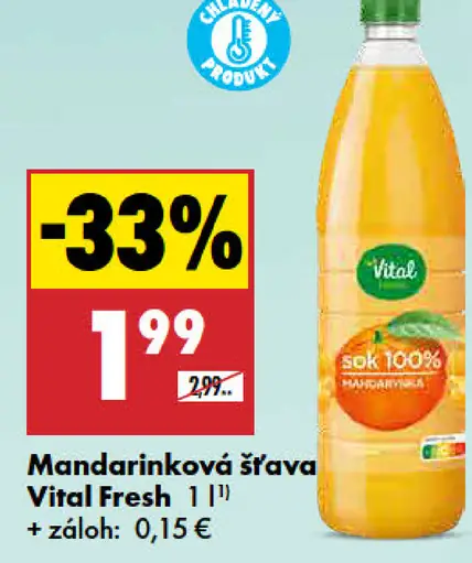 Vital Fresh mandarinková šťava