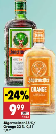 Jägermeister 35 % a Jägermeister Orange 33 %