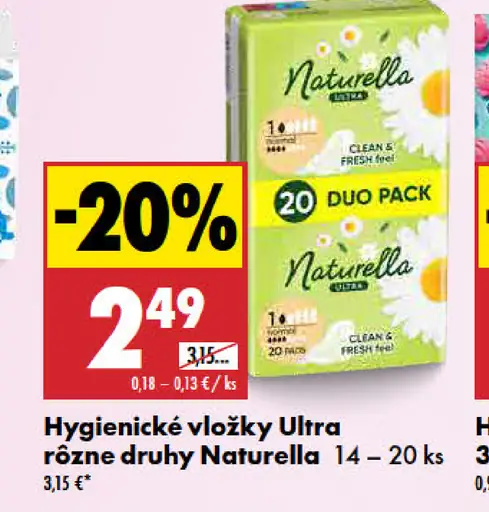 Naturella Hygienické vložky Ultra rôzne druhy