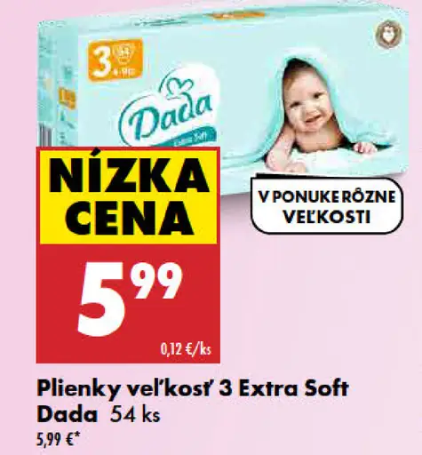 Plienky veľkosť 3 Extra Soft Dada