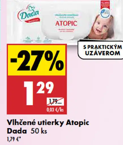 Vlhčené utierky Atopic Dada