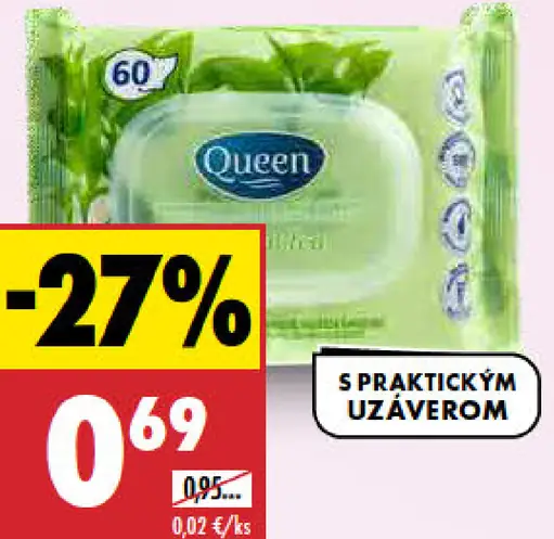 Queen Hygienické vreckovky 3-vrstvové