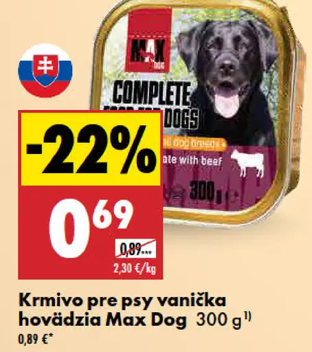 Max Dog hovädzia vanička pre psy