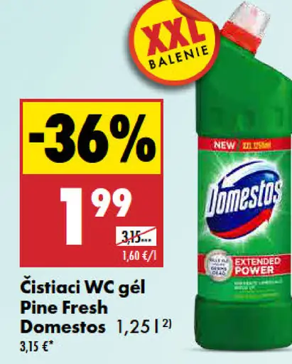 Domestos čistiaci WC gél Pine fresh