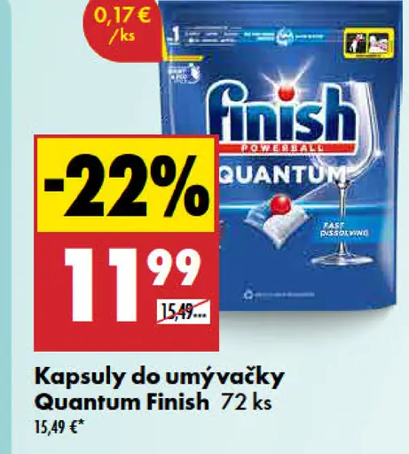 Finish Quantum kapsuly do umývačky riadu