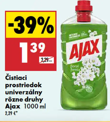 Ajax univerzálny čistiaci prostriedok rôzne druhy Floral Fiesta