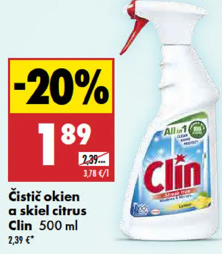 Citrus Clin Čistič okien a skiel