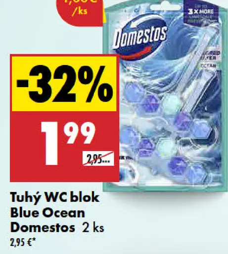 Domestos tuhý WC blok Blue Ocean