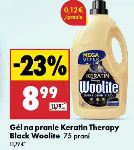 Woolite gél na pranie Keratin Therapy Black