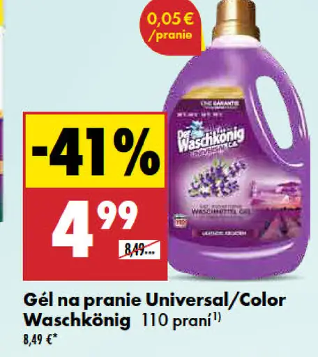 Gél na pranie Universal/Color Waschkönig