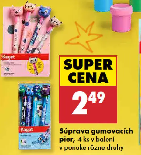 Kayet súprava gumovacích pier, rôzne druhy