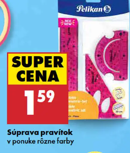 Pelikan súprava pravítok, rôzne farby