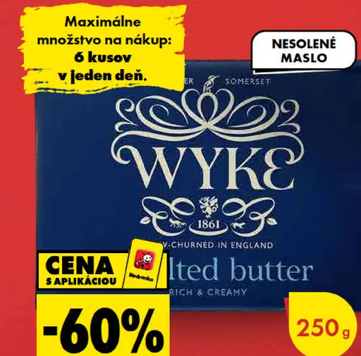Anglické maslo tradičné nesolené