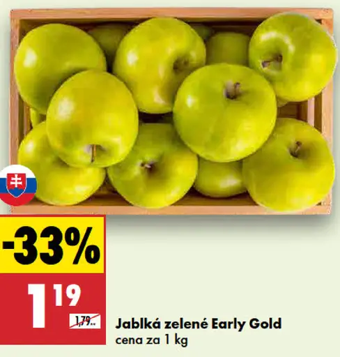 Jablká zelene Early Gold