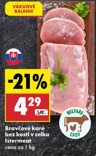 Istermeat Bravčové karé bez kosti v celku