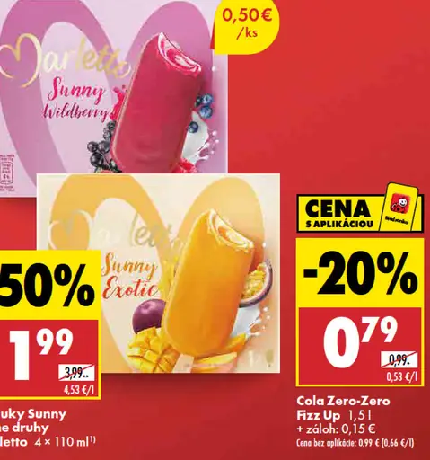 Marletto Sunny nanuky rôzne druhy