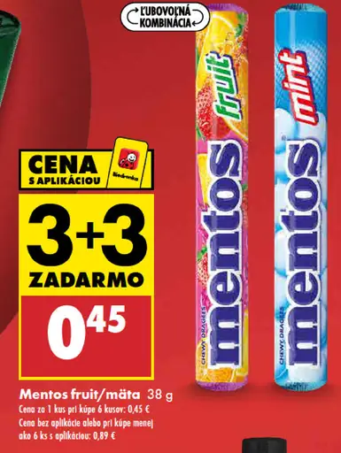 Mentos Fruit cukríky