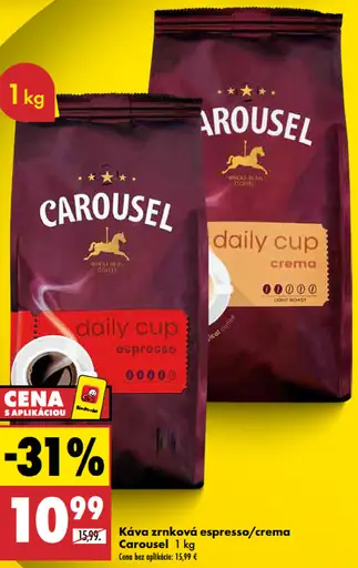 Káva zrnková espresso/crema Carousel