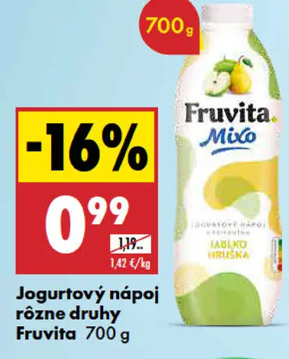 Fruvita Jogurtový nápoj rôzne druhy