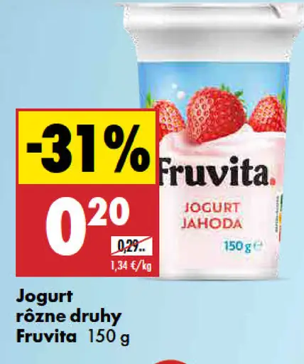 Fruvita jogurt rôzne druhy