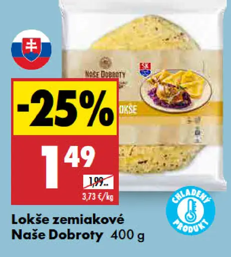 Naše dobroty lokše zemiakové
