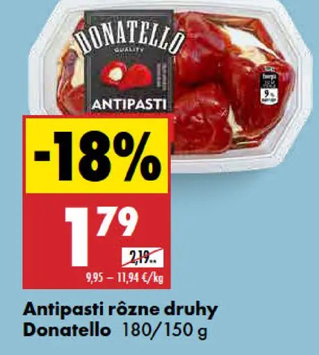 Donatello antipasti rôzne druhy