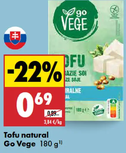 Go Vege tofu natural