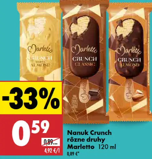Nanuk Crunch Marletto – rôzne druhy