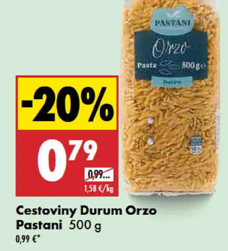 Cestoviny Durum Orzo Pastani