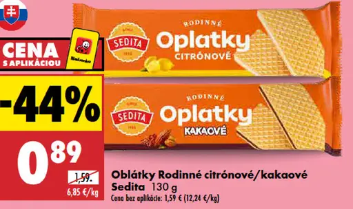 Sedita oblátky rodinné citrónové
