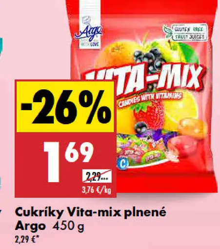 Argo Cukríky Vita-mix plnené