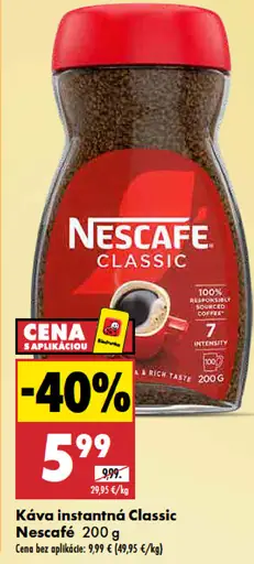 NESCAFÉ CLASSIC, instantná káva