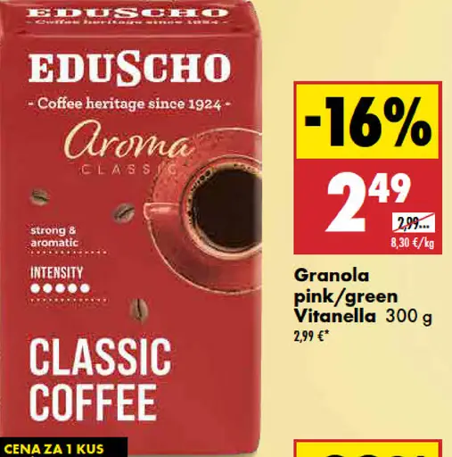 Eduscho Aroma Classic pražená mletá káva