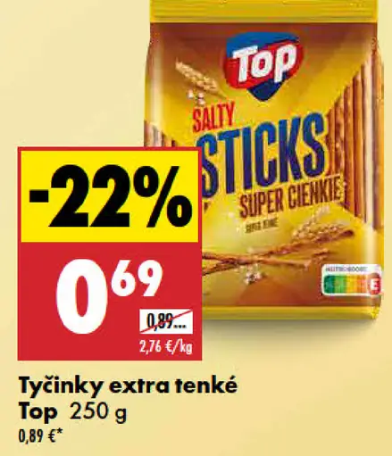 Top tyčinky extra tenké